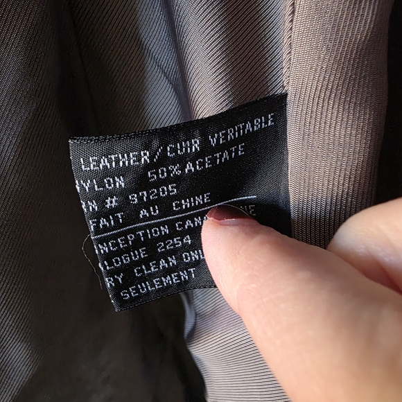 Danier S Vintage 90s Modern Contemporary Mobwife Dark Brown Leather Jacket - Picture 16 of 16